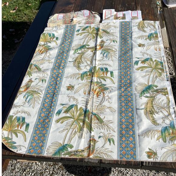 Vintage Designer Fabric Sample Brunschwig & Fils Defoe Stripe Linen Cotton 2003 - Picture 2 of 9